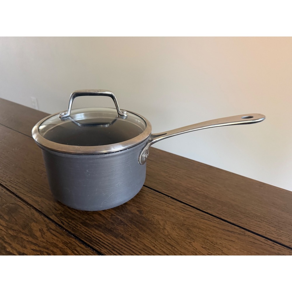 All-Clad Saucepan 2qt Grey Hard Anodized Nonstick Pot with Lid